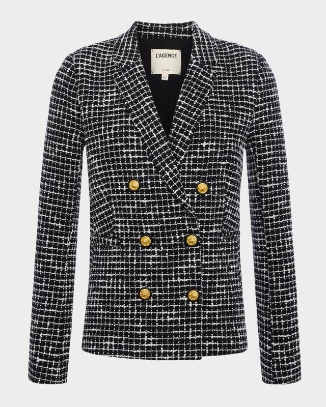 Colin Tweed Double-Breasted Blazer